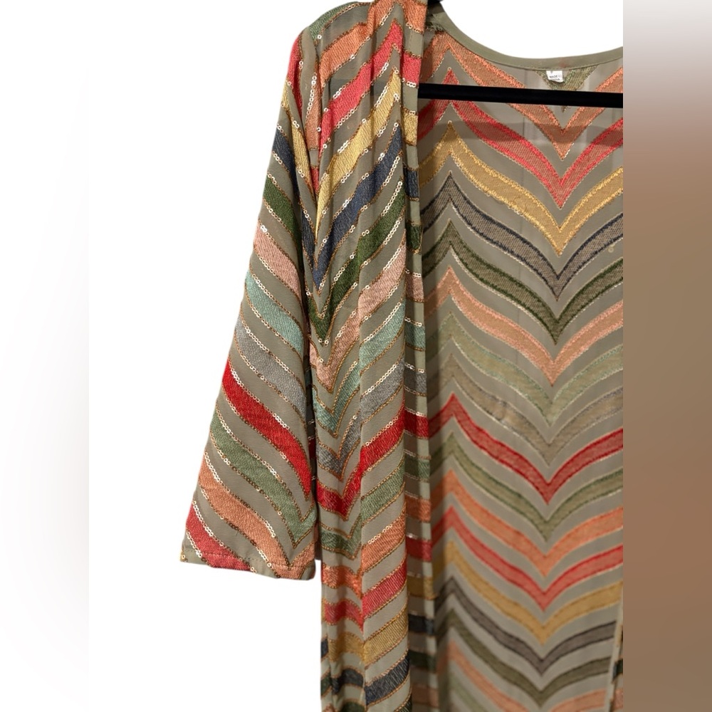 Colorful Chevron Pattern Kimono - Picture 6 of 6